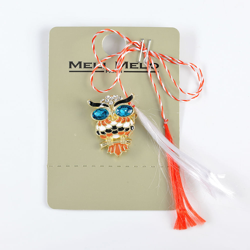 Brosa martisor bufnita pe creanga - 3 | YEO