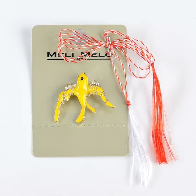 Brosa martisor pasare galbena