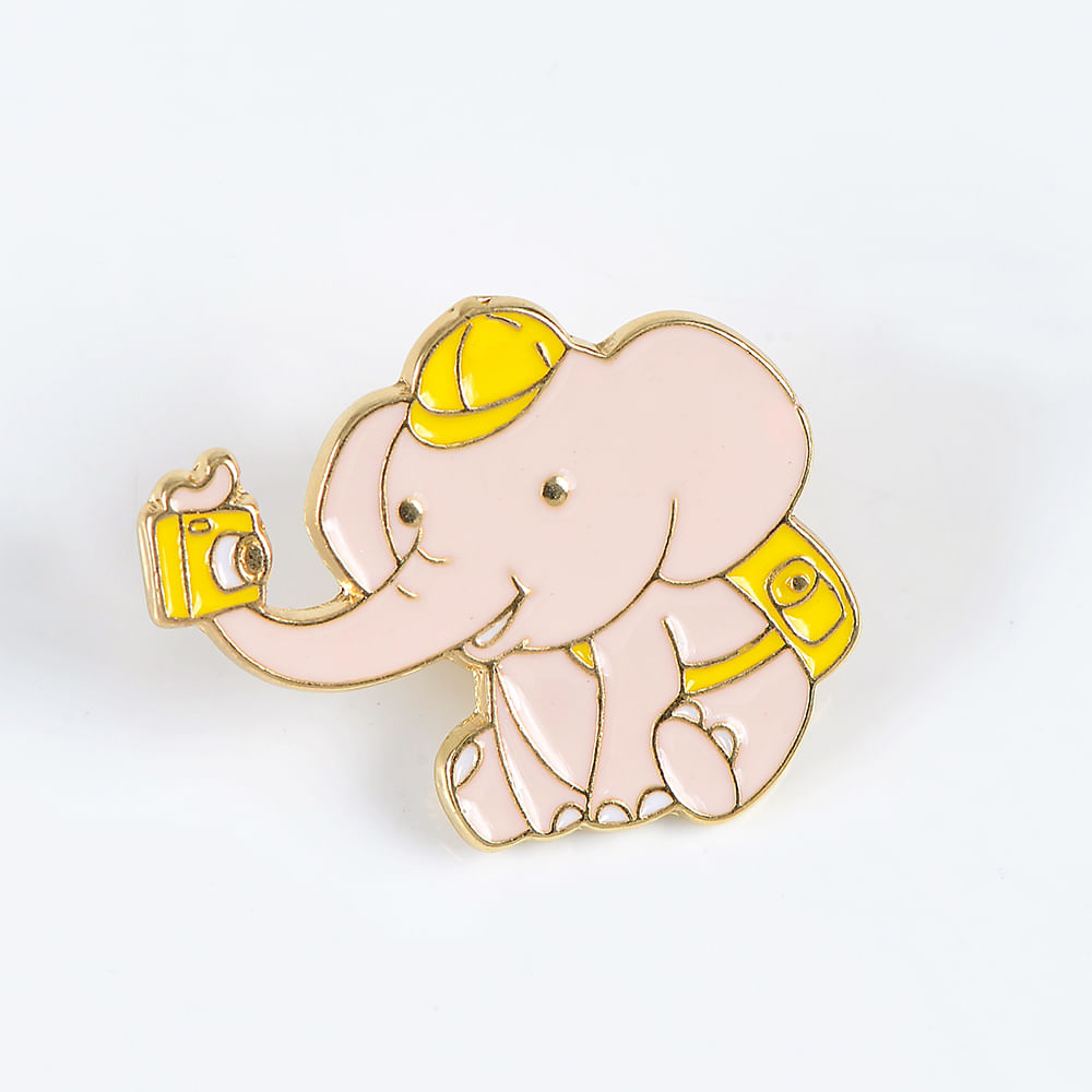 Brosa martisor elefant roz - 1 | YEO