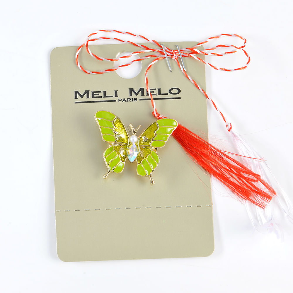 Brosa martisor fluture verde - 3 | YEO