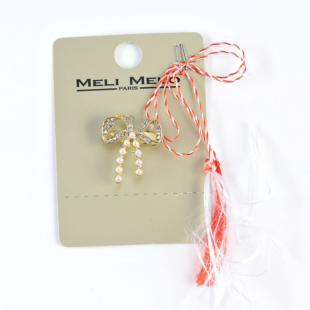 Brosa martisor funda aurie cu perle - 3 | YEO