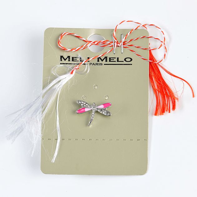 Brosa martisor libelula argintie