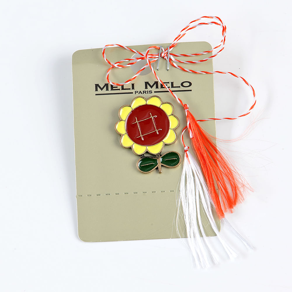 Brosa martisor floare cu petale galbene - 3 | YEO