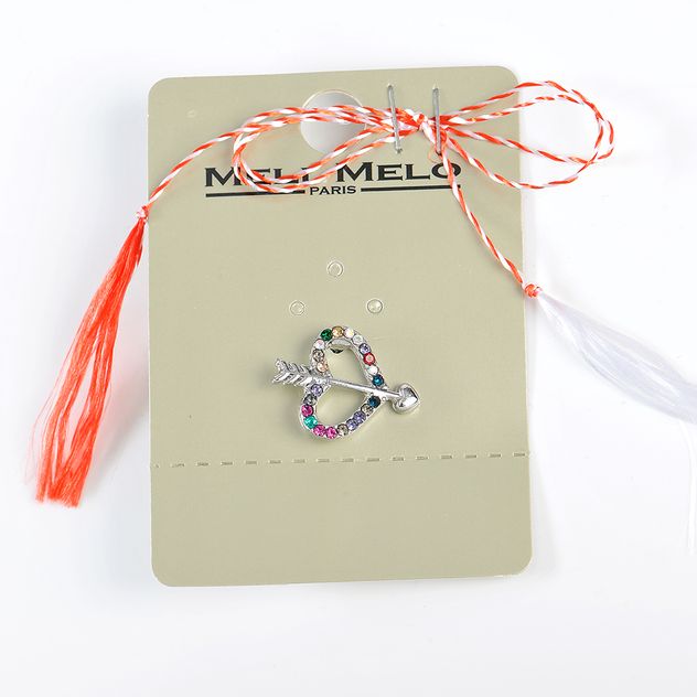 Brosa martisor inima cu sageata