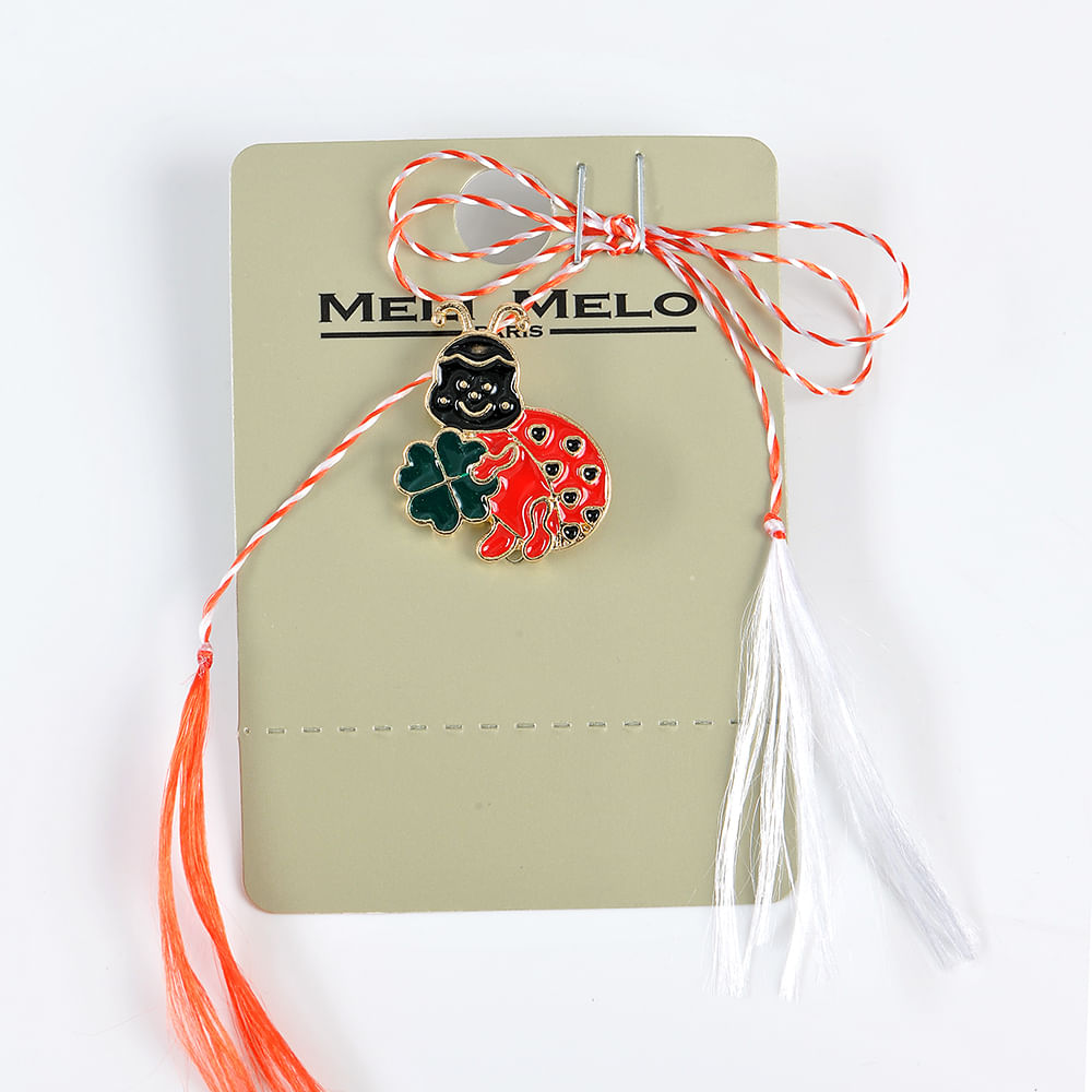 Brosa martisor buburuza cu trifoi - 3 | YEO