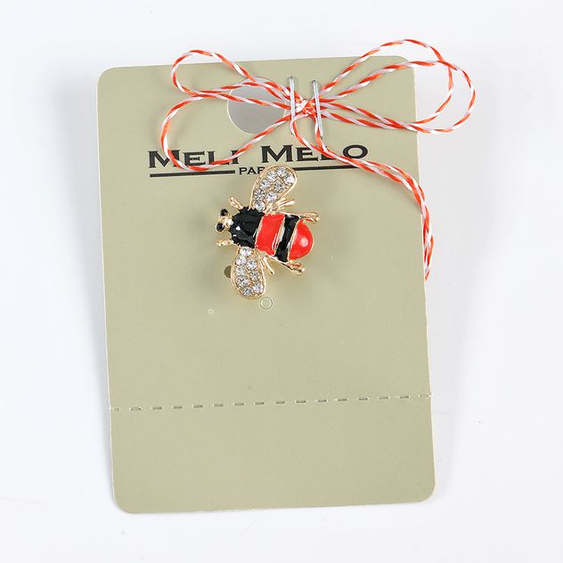Brosa martisor albina cu pietre acrilice
