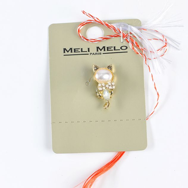 Brosa martisor pisica aurie
