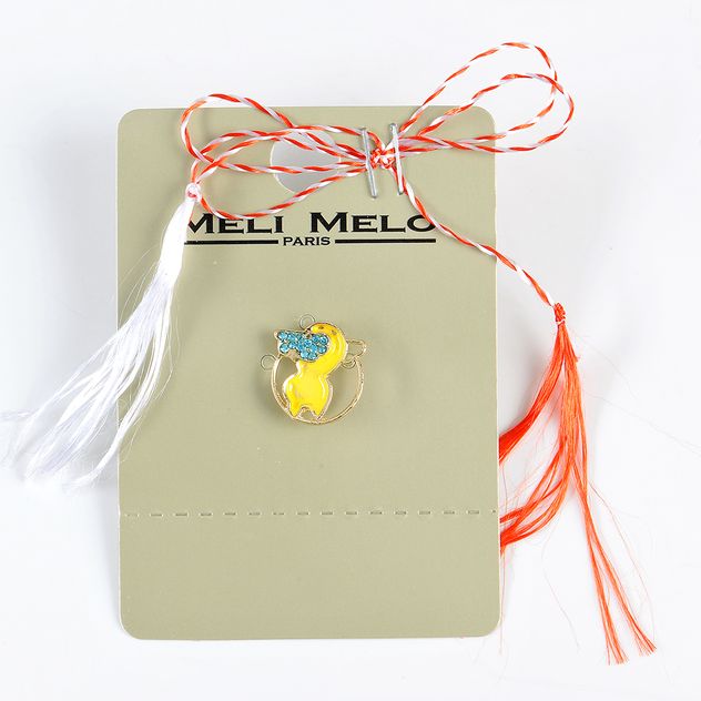 Brosa martisor pisica galbena