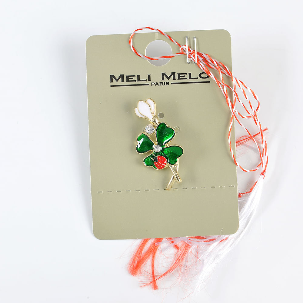 Brosa martisor floare cu buburuza - 3 | YEO