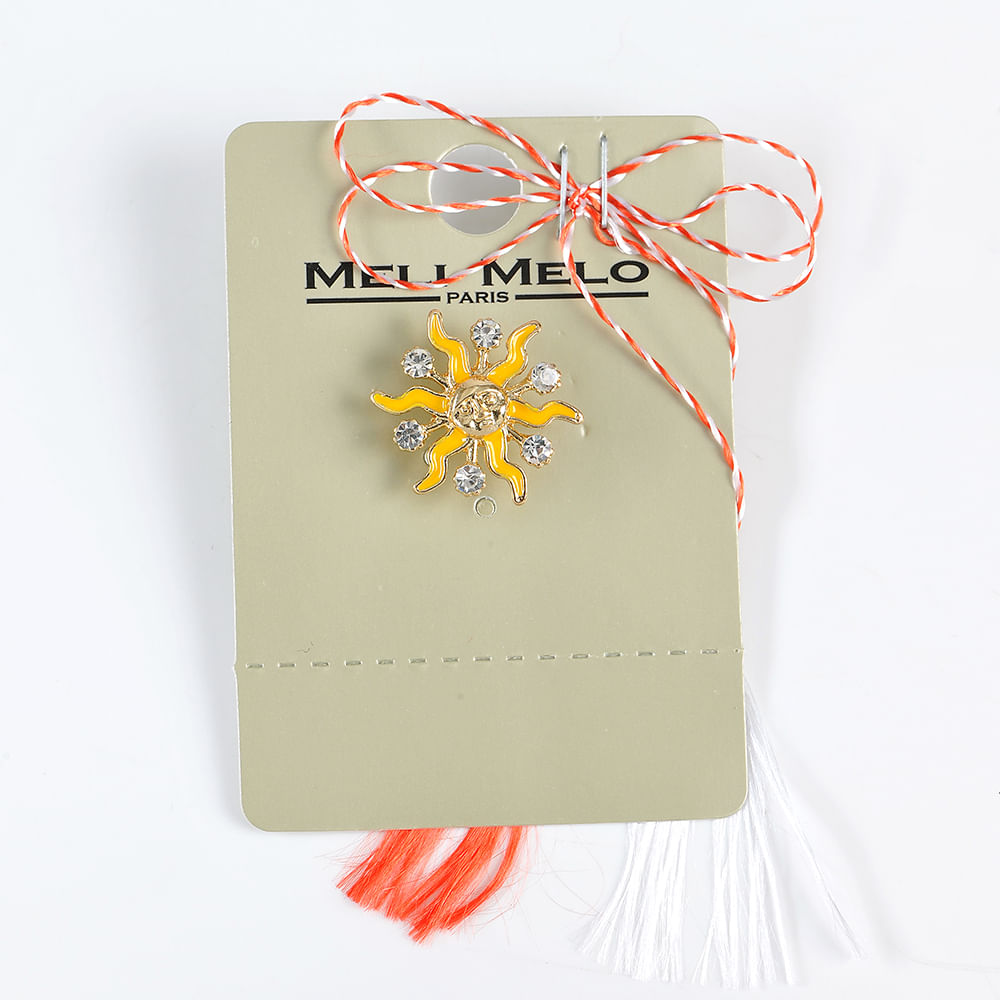 Brosa martisor soare auriu - 3 | YEO