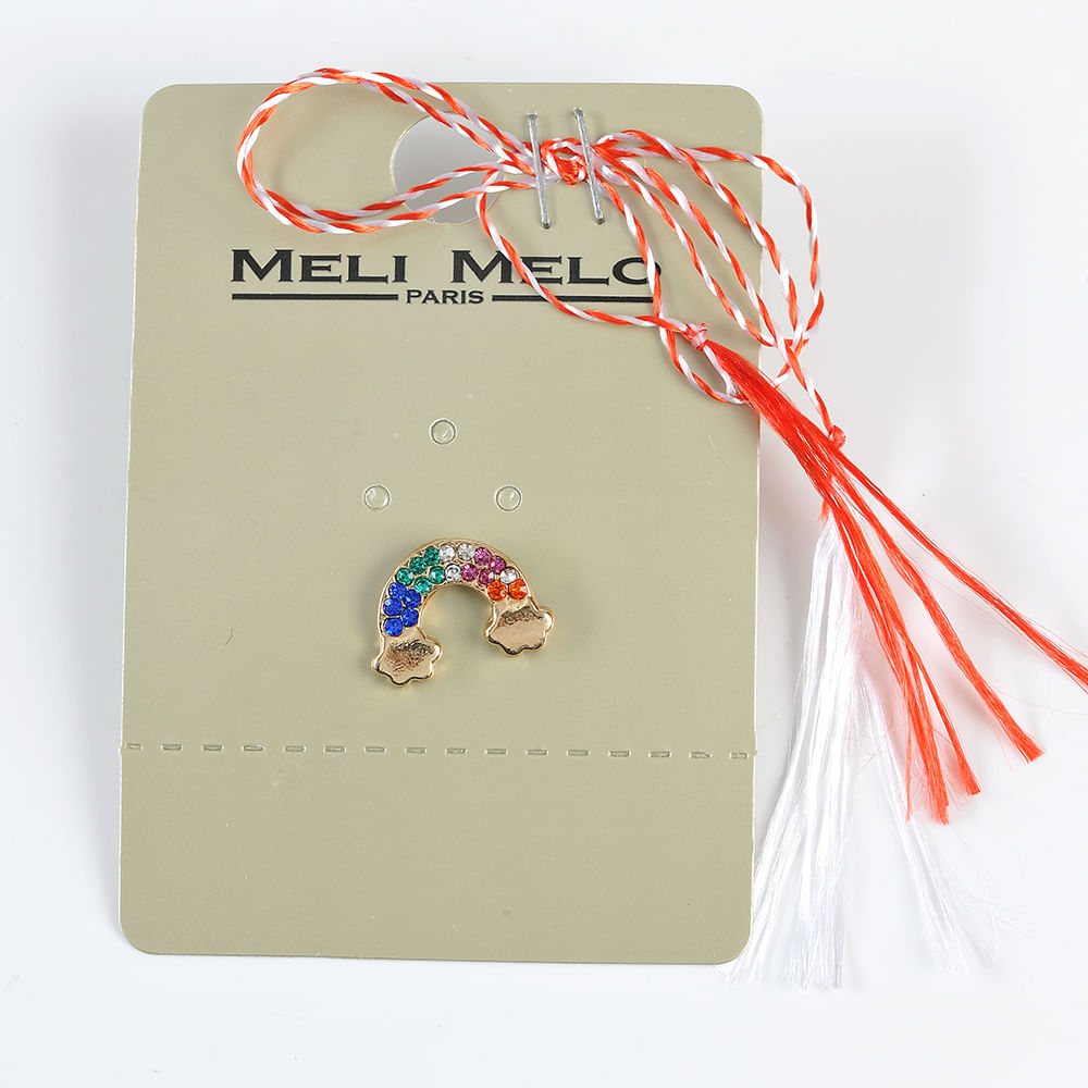 Brosa martisor curcubeu cu pietre multicolore - 3 | YEO