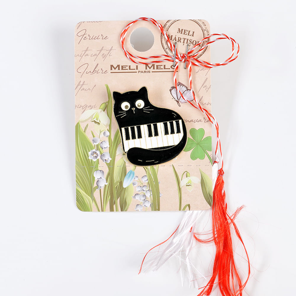 Brosa martisor pisica neagra - 3 | YEO