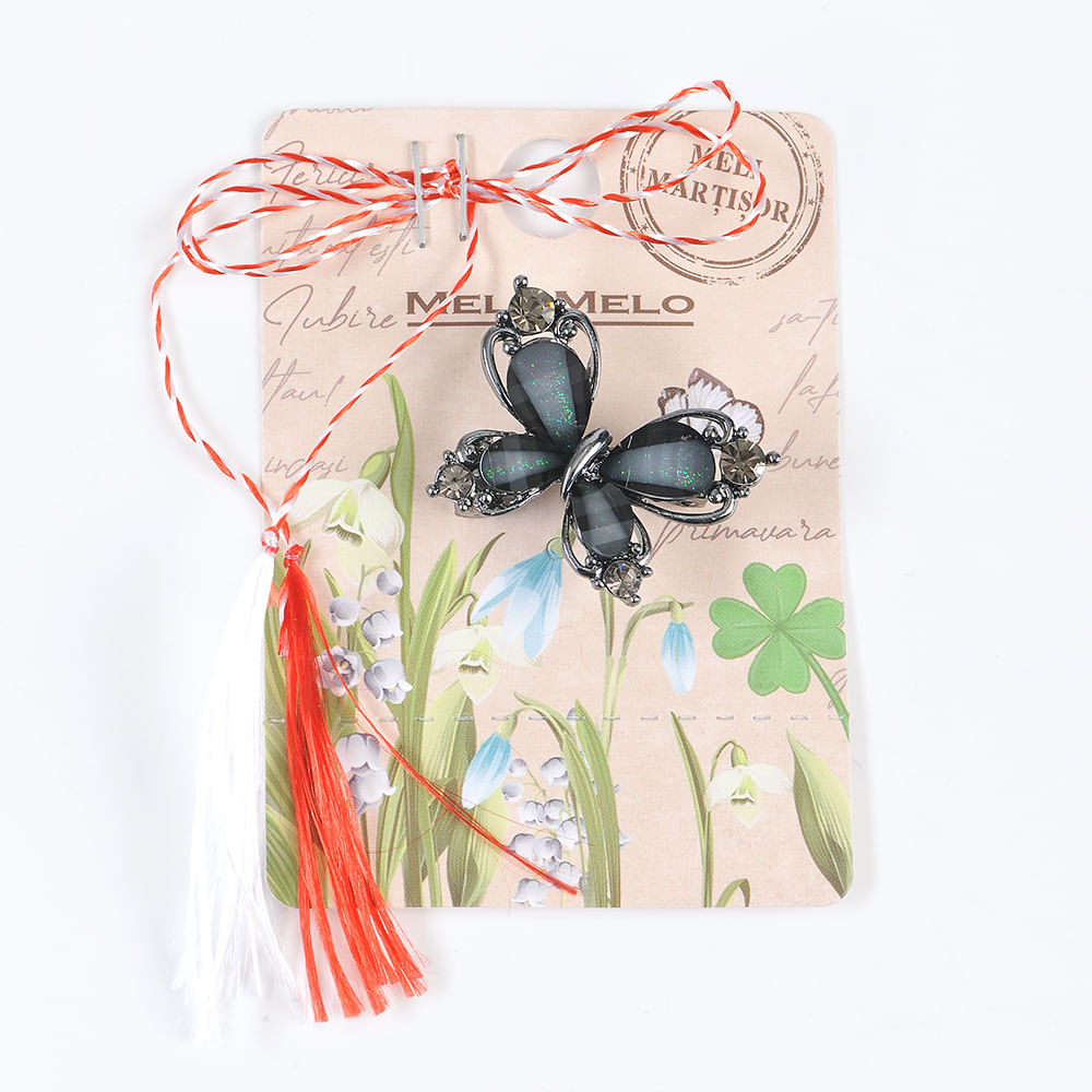 Brosa martisor fluture negru - 3 | YEO