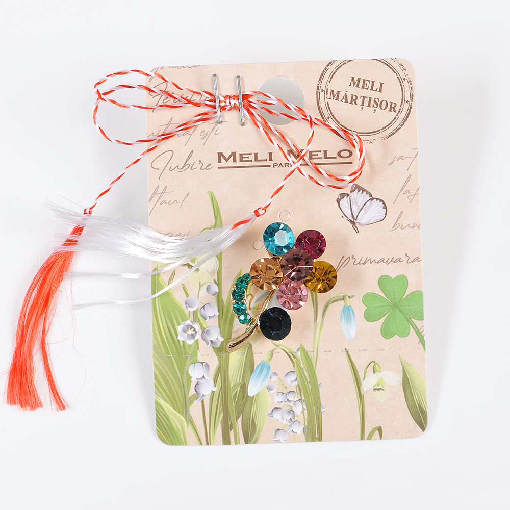 Brosa martisor floare multicolora - 3 | YEO