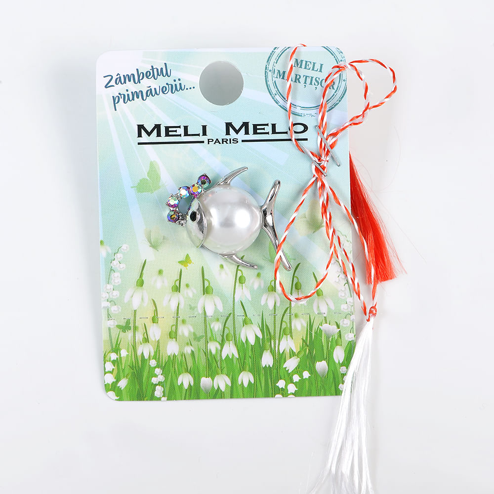 Brosa martisor peste argintiu - 3 | YEO