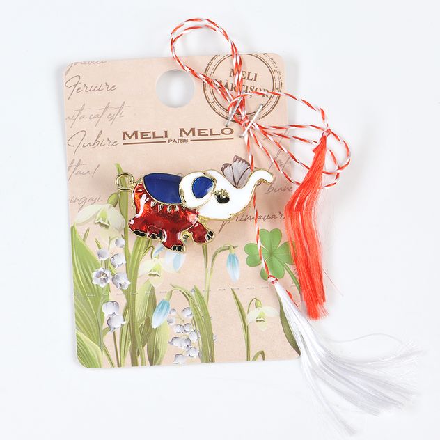 Brosa martisor elefant multicolor