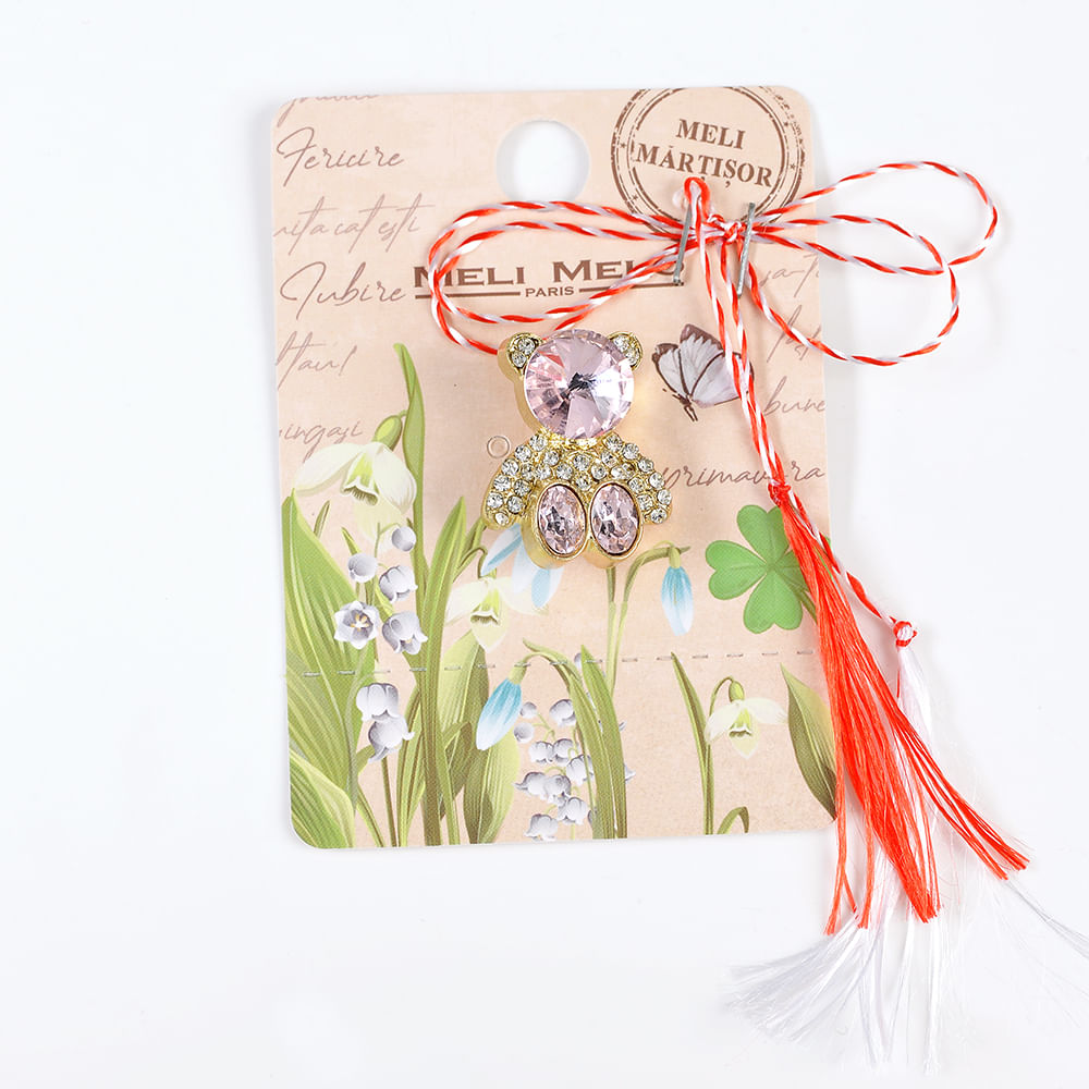 Brosa martisor ursulet sclipitor - 3 | YEO