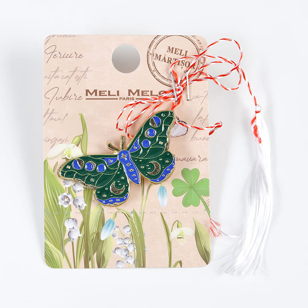 Brosa martisor fluture cu luna - 3 | YEO