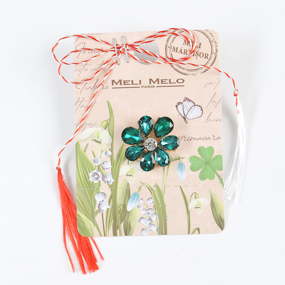 Brosa martisor floare verde - 3 | YEO