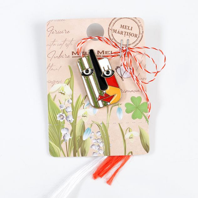Brosa martisor chip abstract