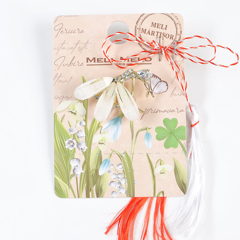 Brosa martisor balerina alba - 3 | YEO