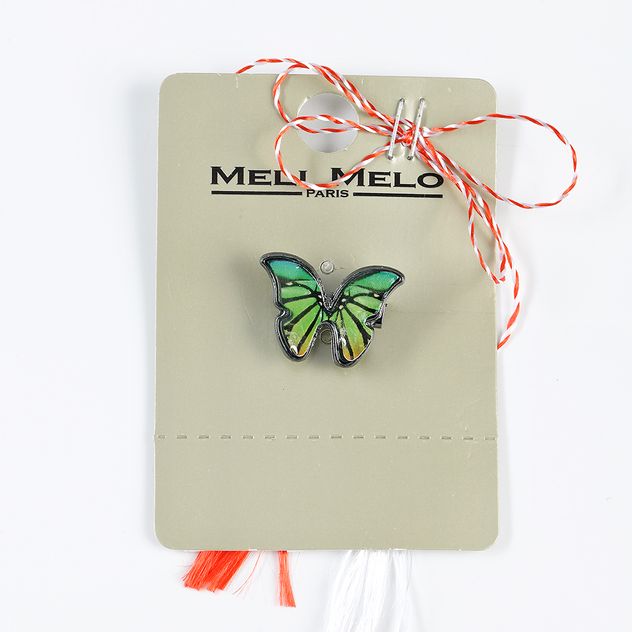 Brosa martisor fluture verde