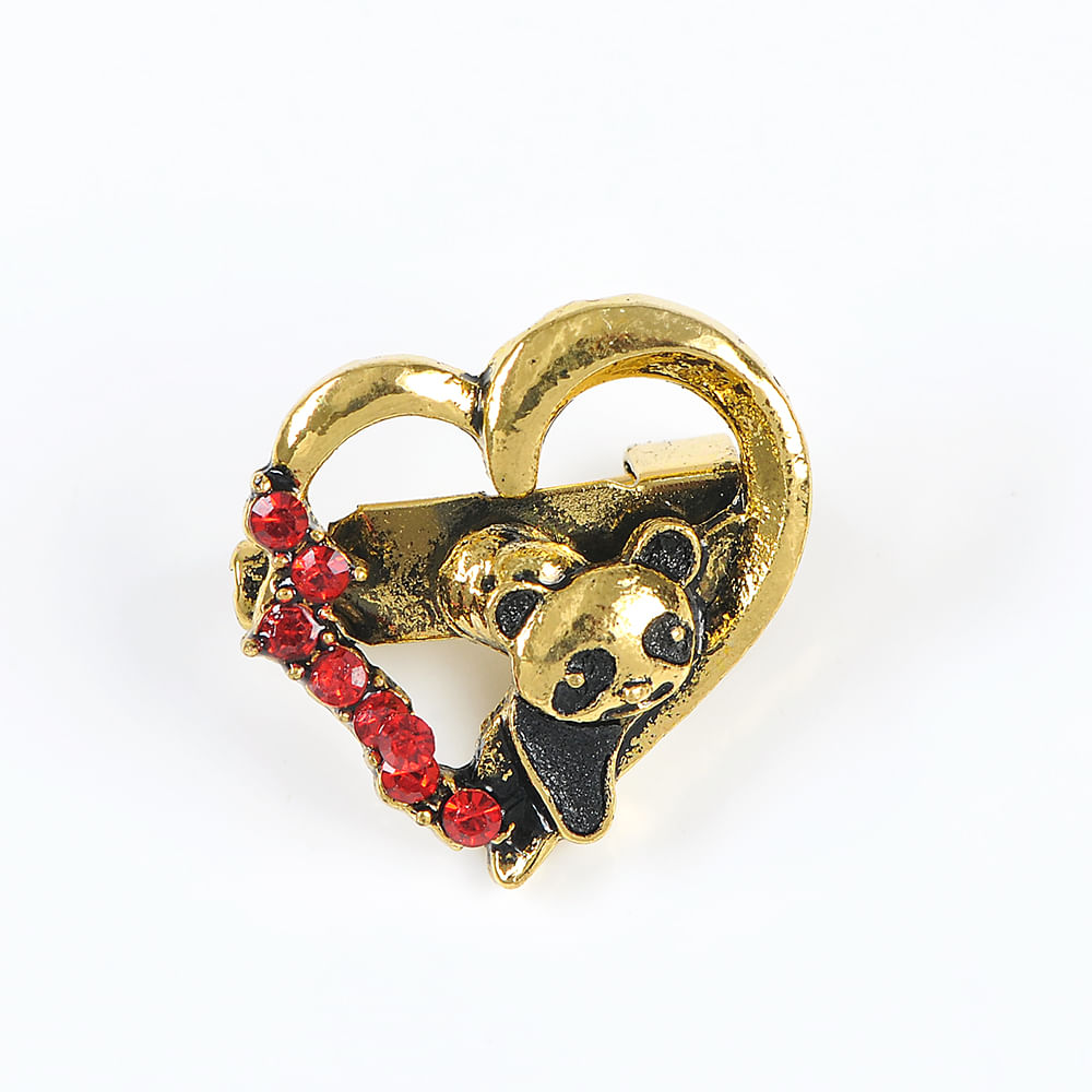 Brosa martisor inima cu ursulet - 1 | YEO