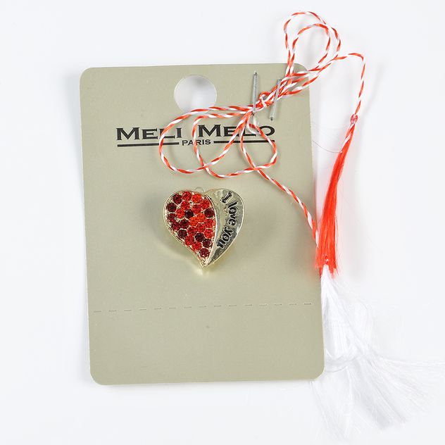 Brosa martisor inima I love you