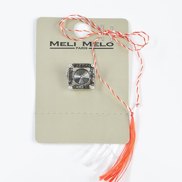Brosa martisor cu pietre negre