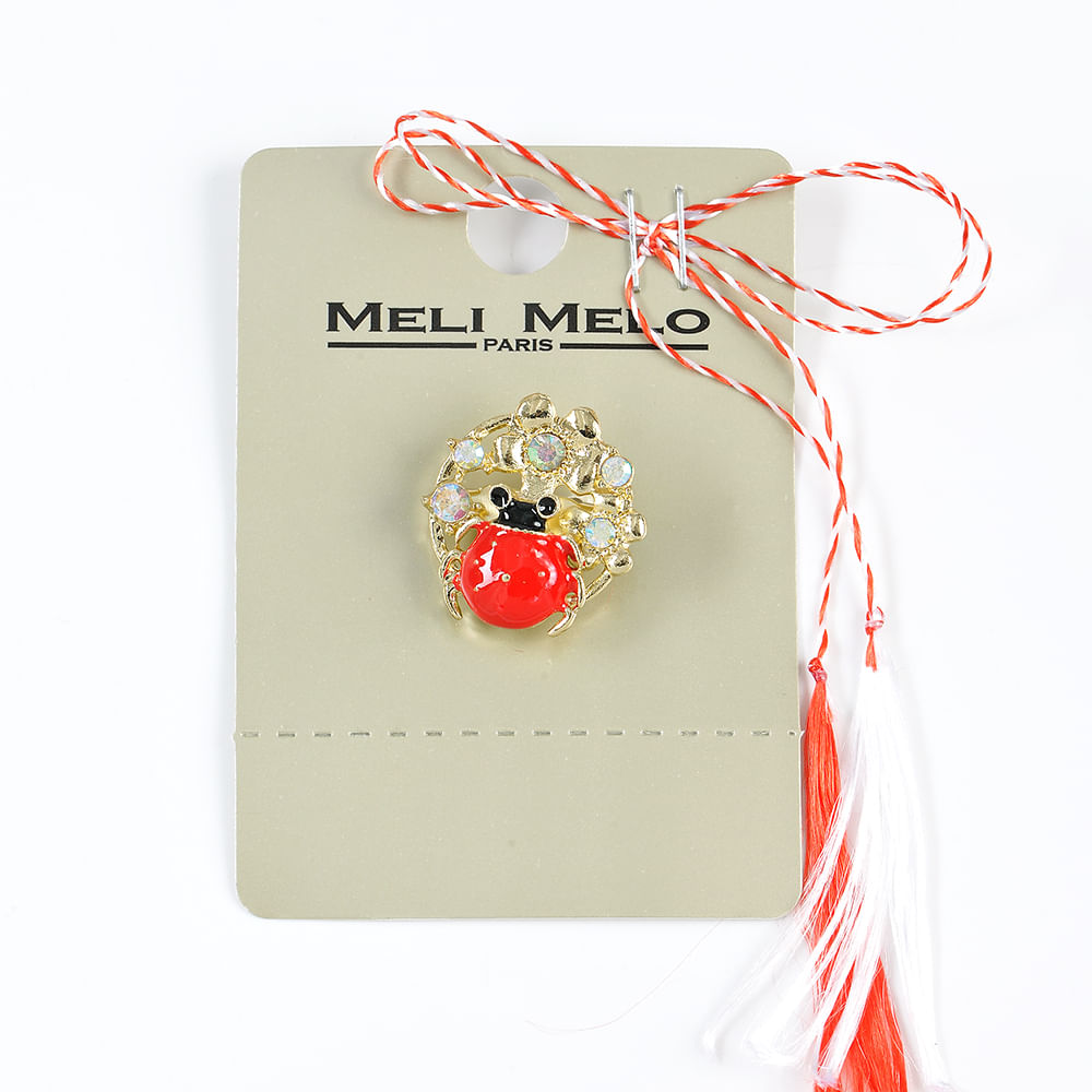 Brosa martisor buburuza pe flori - 3 | YEO