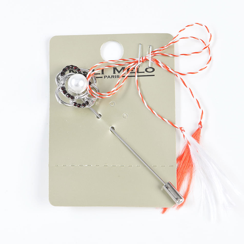 Brosa martisor floare argintie - 3 | YEO