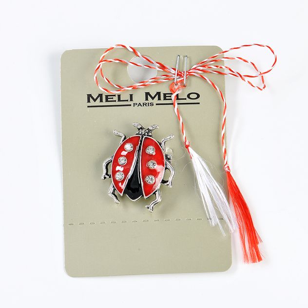 Brosa martisor buburuza rosie