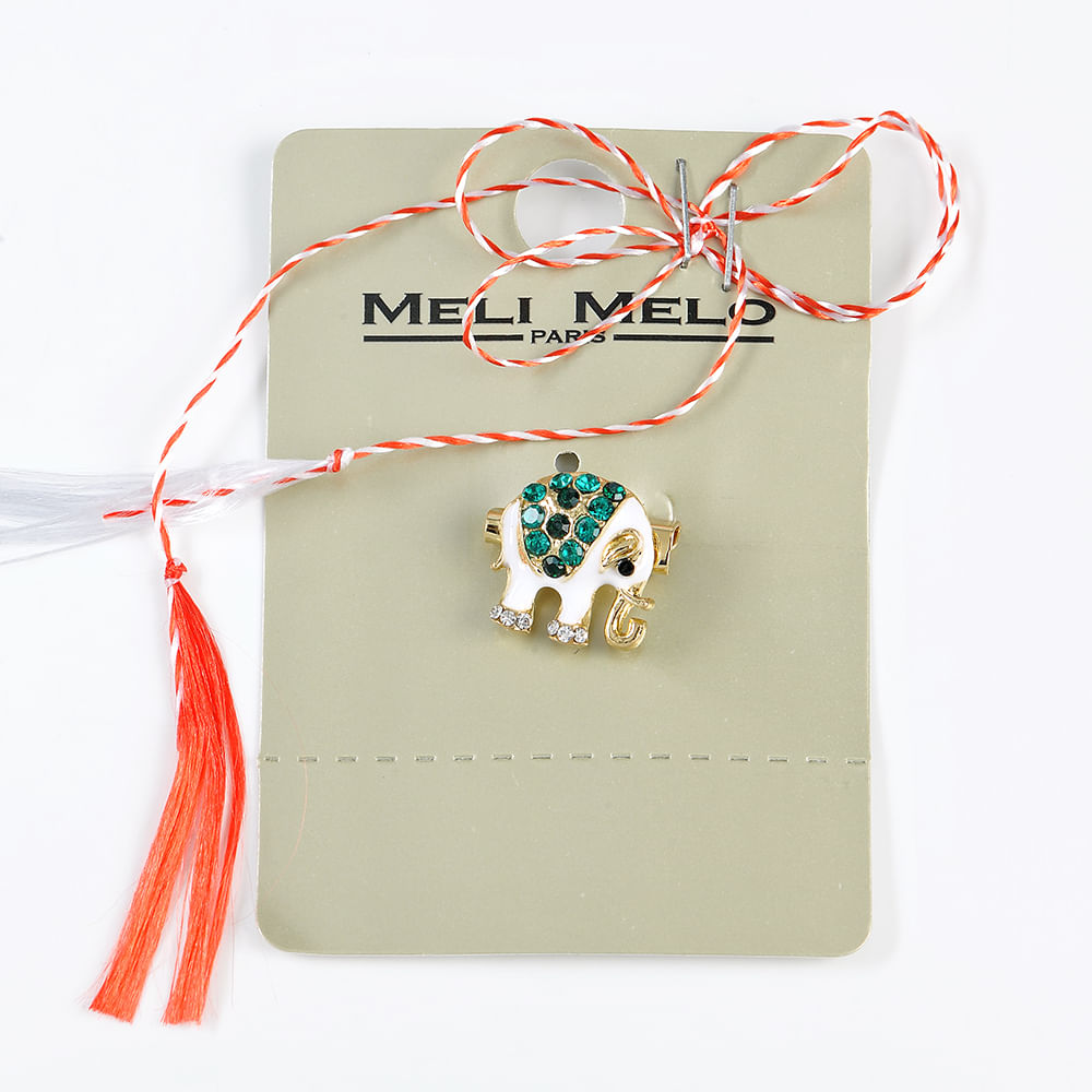 Brosa martisor elefant alb - 3 | YEO