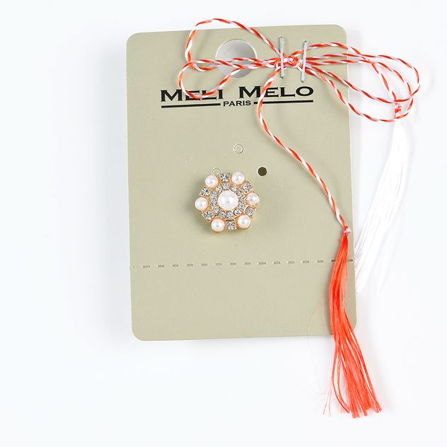 Brosa martisor stralucitoare cu perle