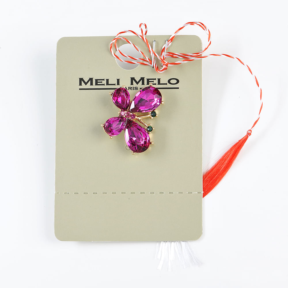 Brosa martisor fluture mov - 3 | YEO