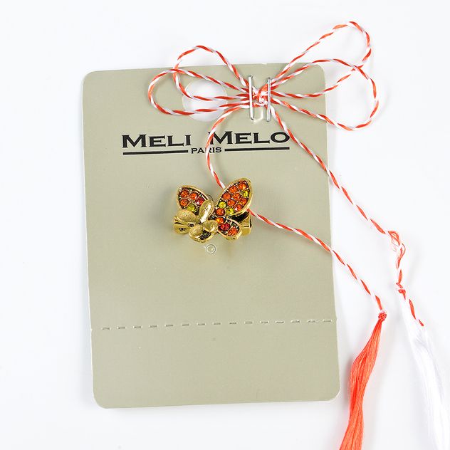 Brosa martisor fluture cu floare