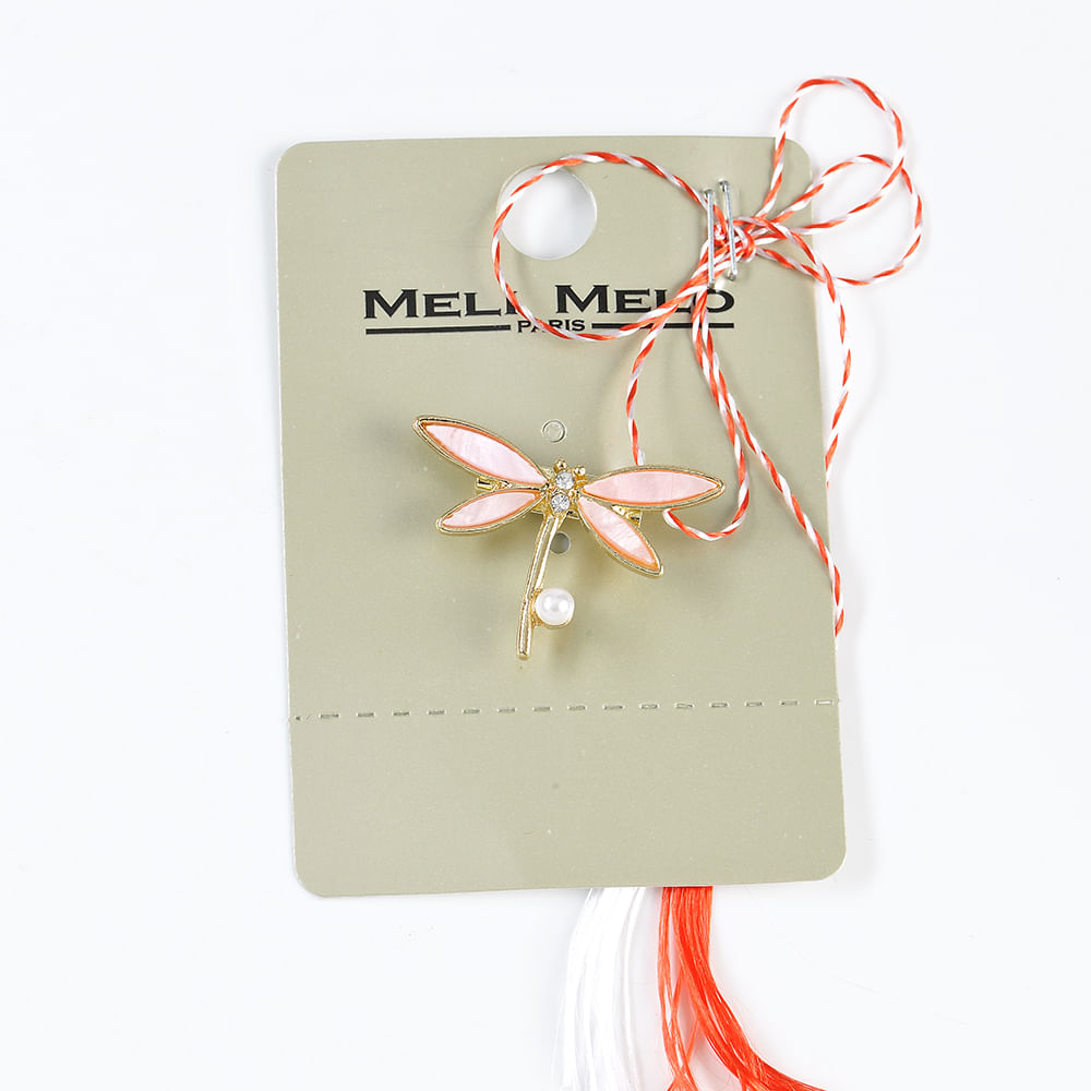 Brosa martisor libelula roz - 3 | YEO