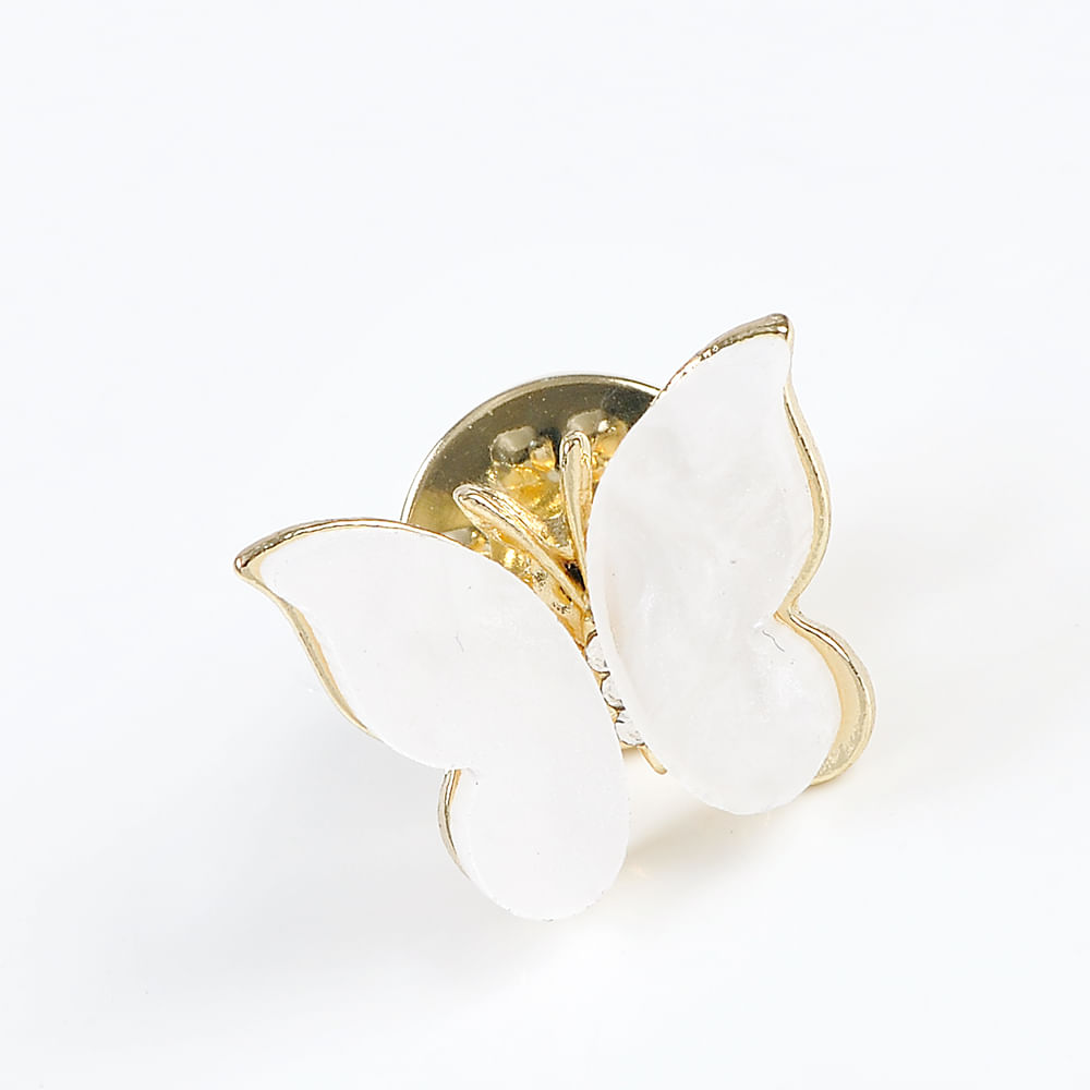 Brosa martisor fluture alb - 1 | YEO