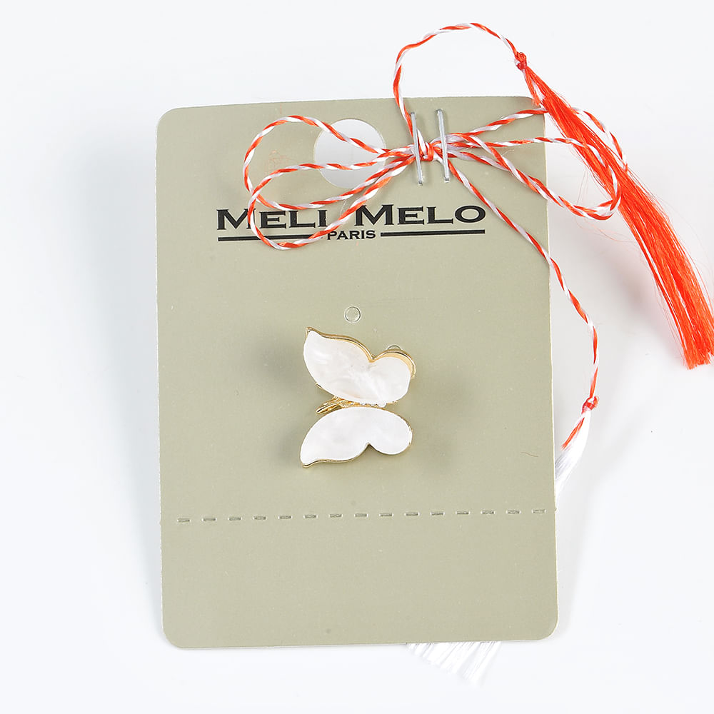 Brosa martisor fluture alb - 3 | YEO