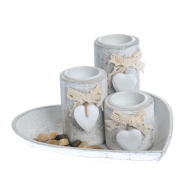 Set suport lumanari cu tavita