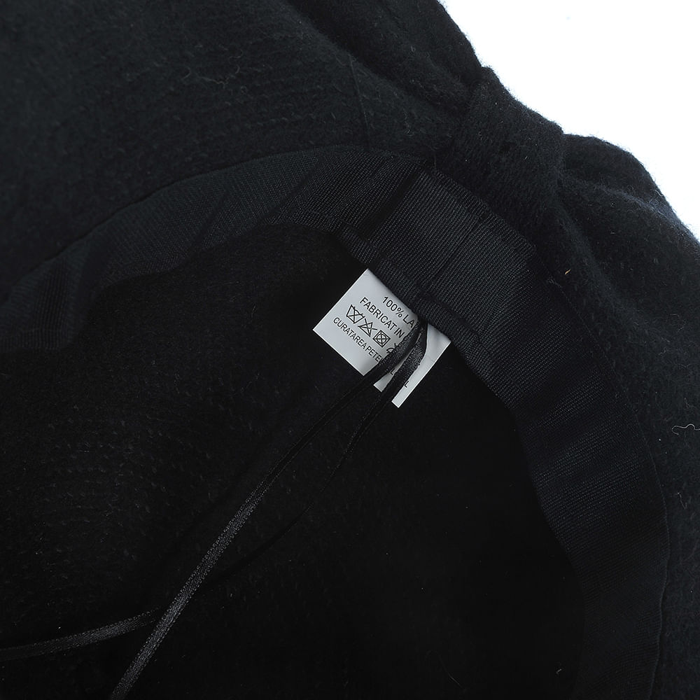 Palarie neagra cu margele albe - 3 | YEO