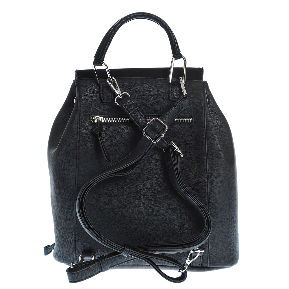 Rucsac negru cu snur - 2 | YEO