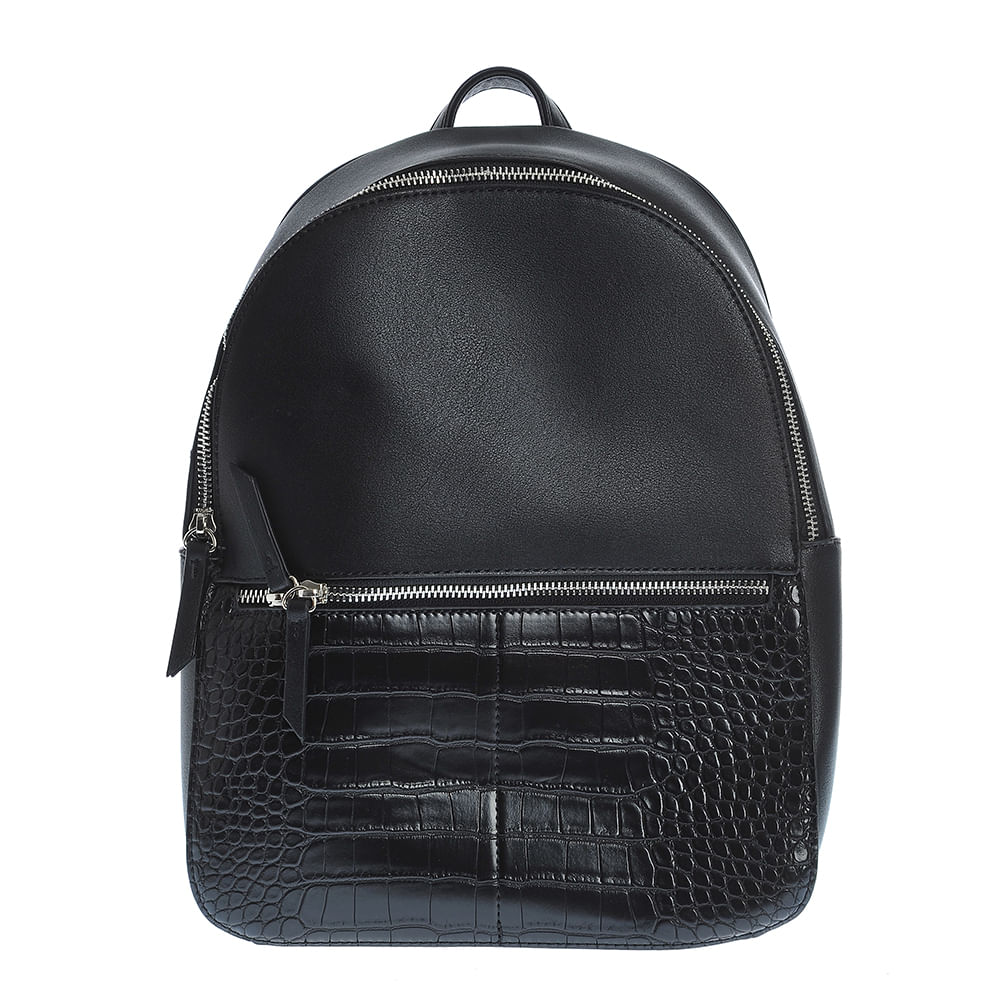 Rucsac negru cu model animal print