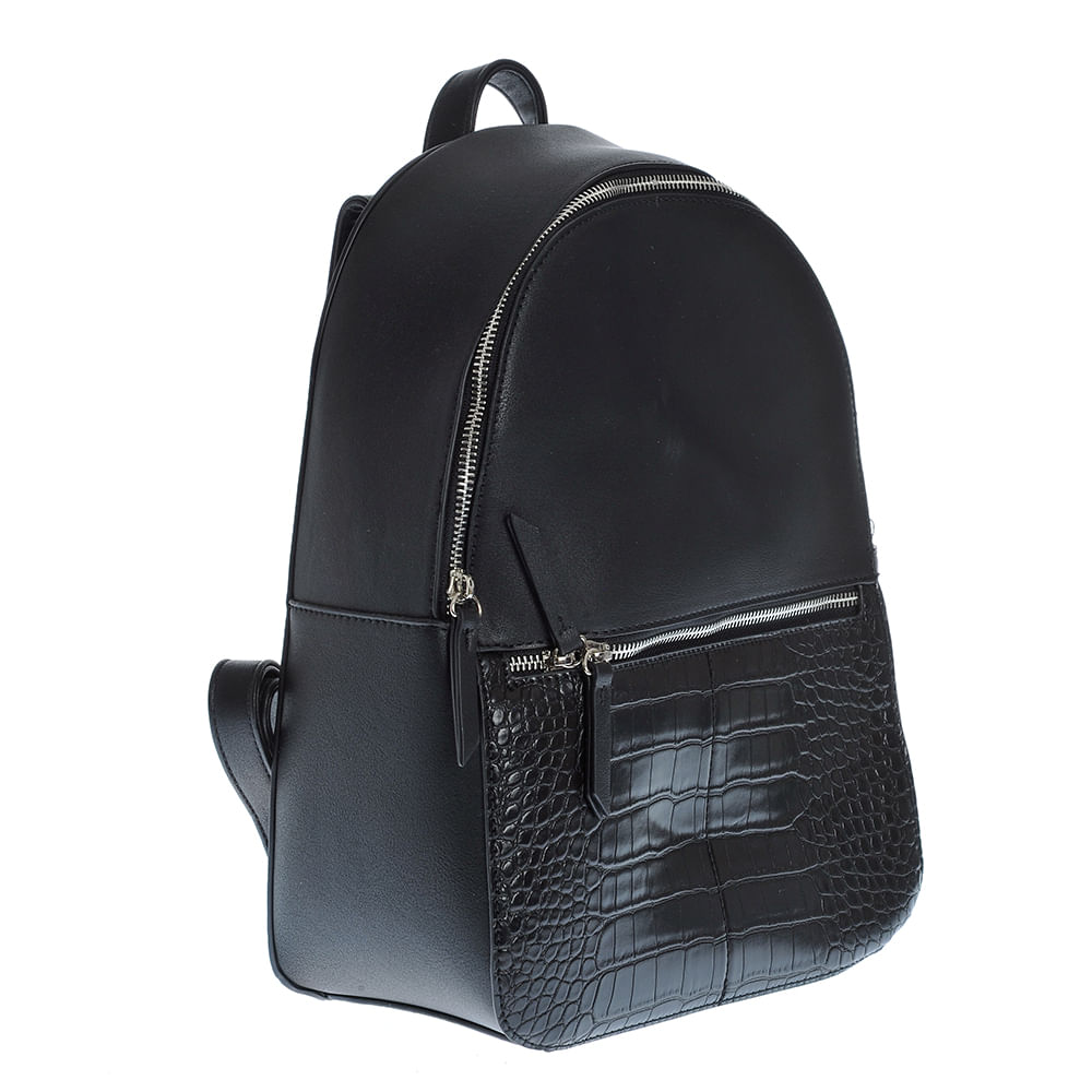 Rucsac negru cu model animal print - 1 | YEO