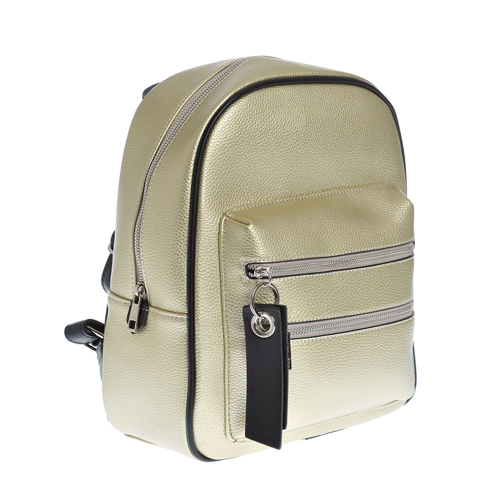 Rucsac auriu din piele ecologica - 1 | YEO