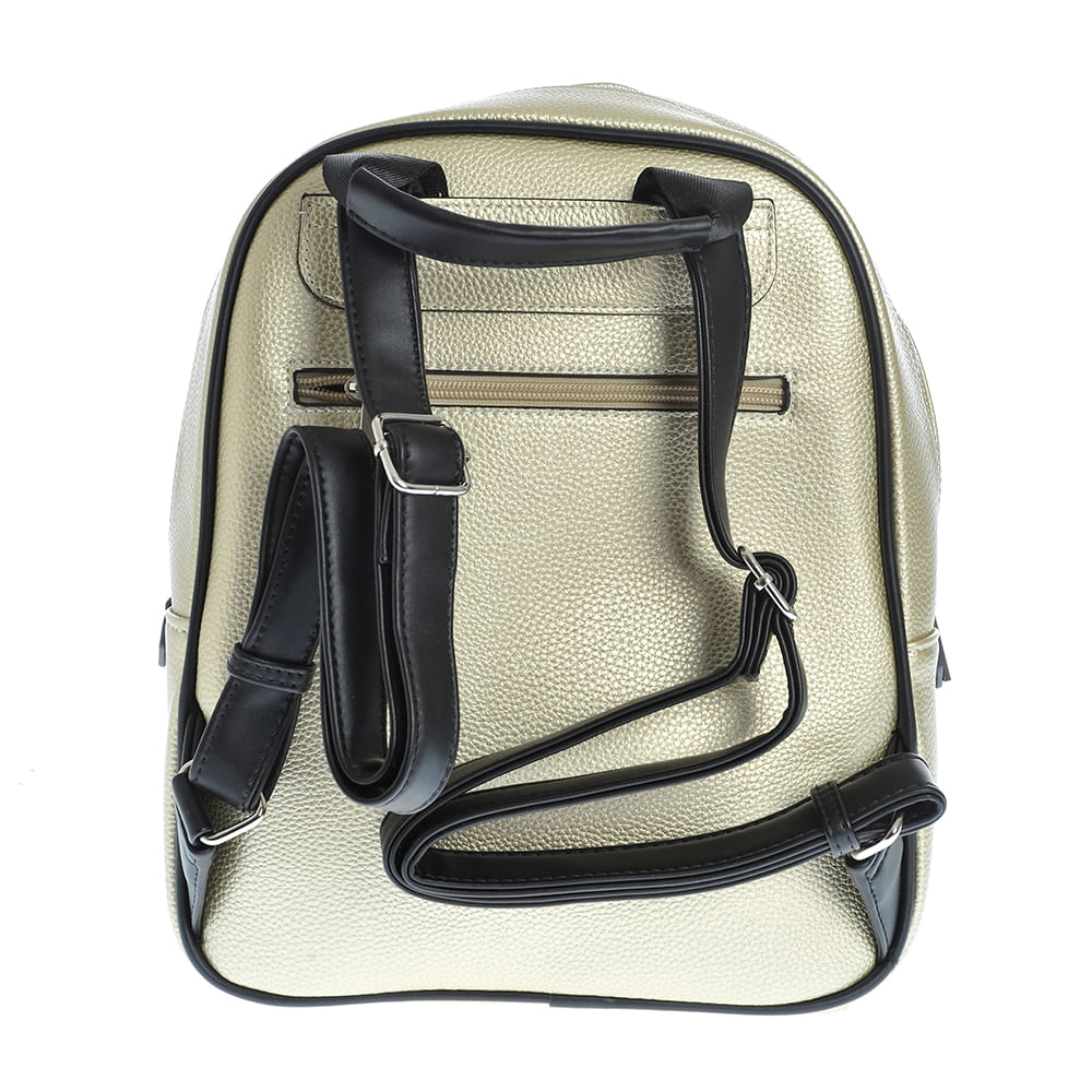 Rucsac auriu din piele ecologica - 2 | YEO