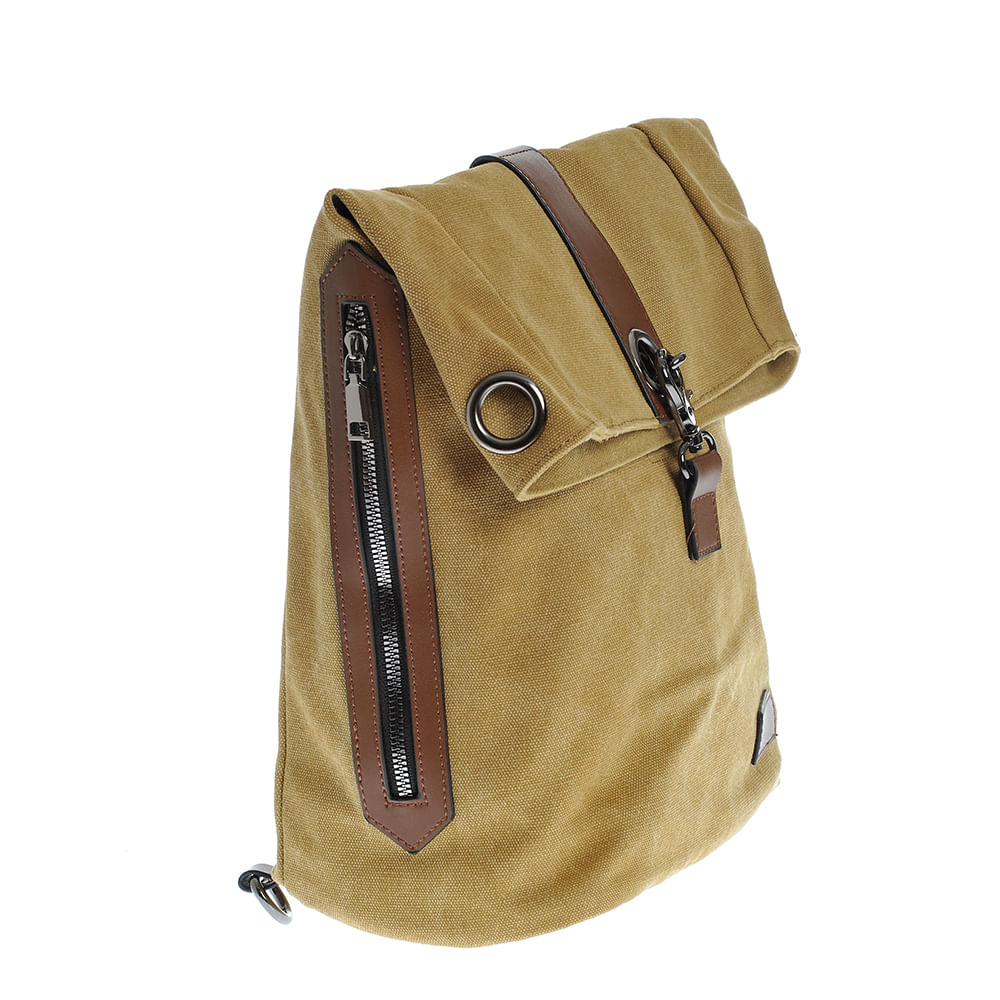 Rucsac maro din material textil - 1 | YEO