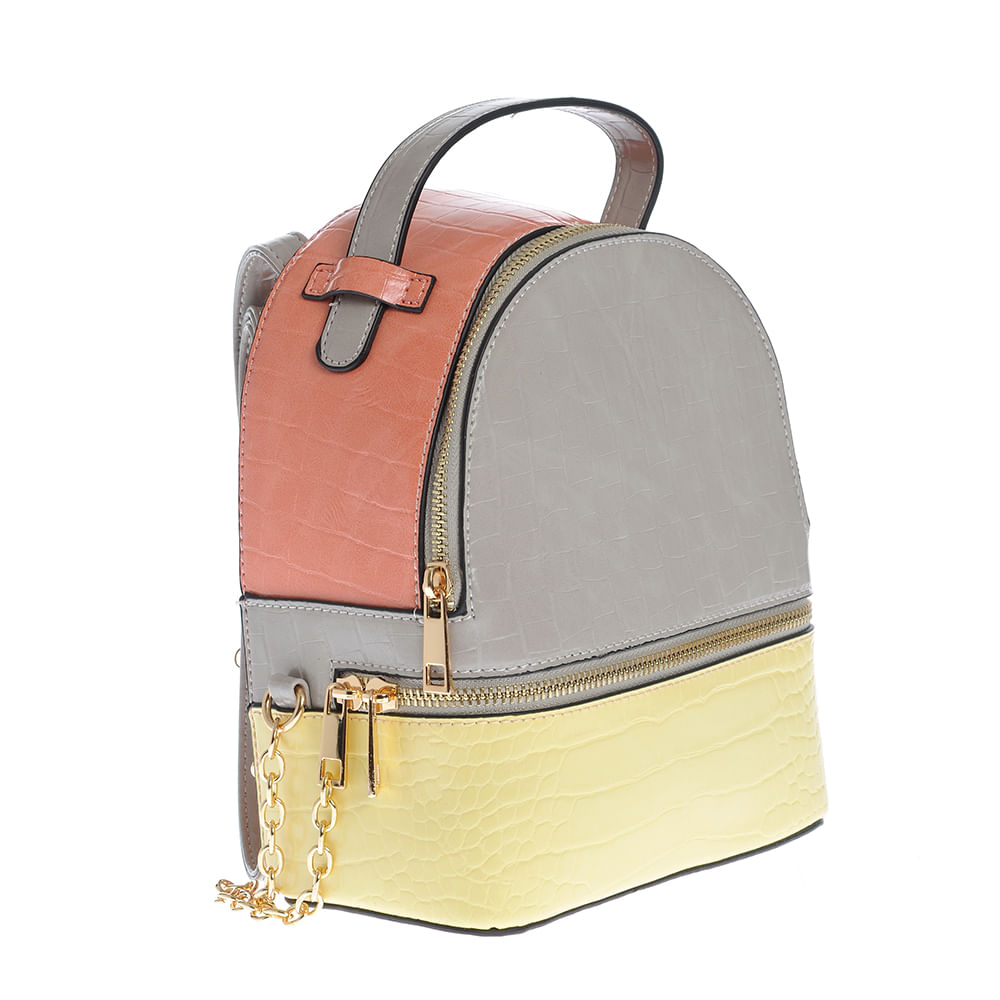 Rucsac multicolor cu fermoar decorativ - 1 | YEO
