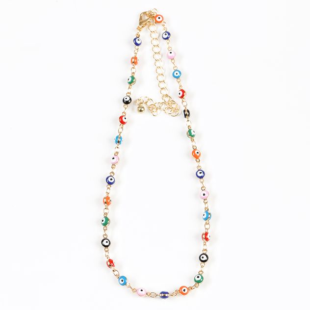 Colier auriu cu ochi norocos