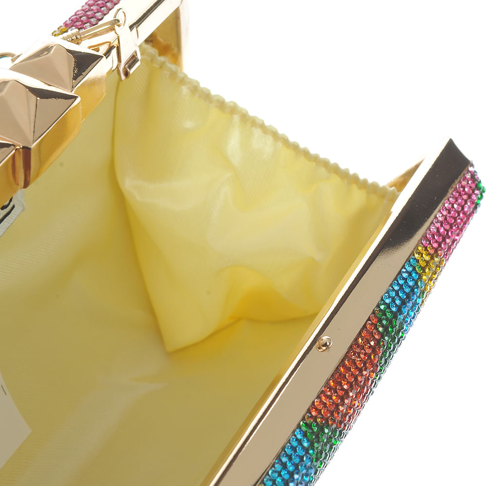 Geanta plic cu pietre multicolore - 3 | YEO